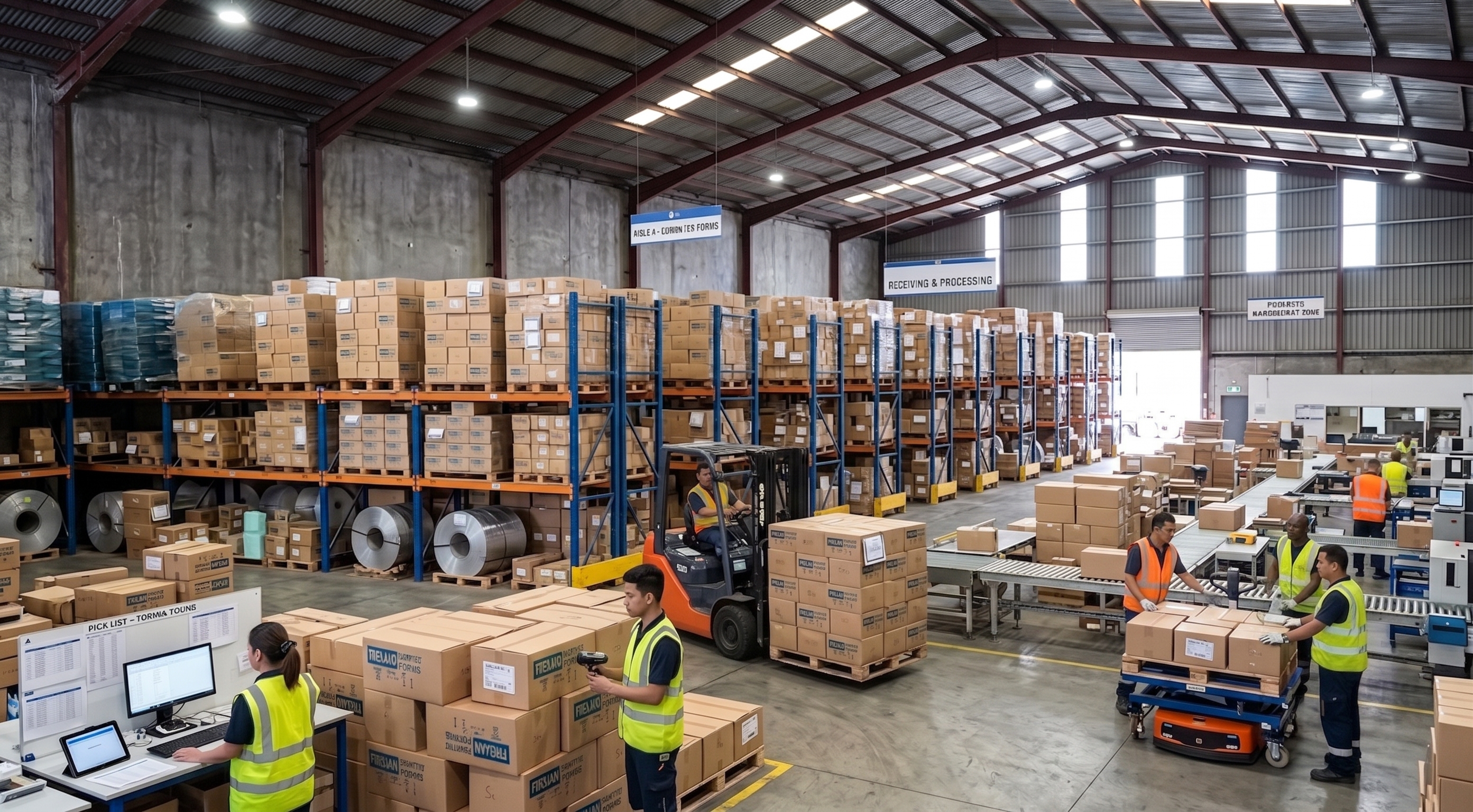 Finished goods inventory ready for delivery