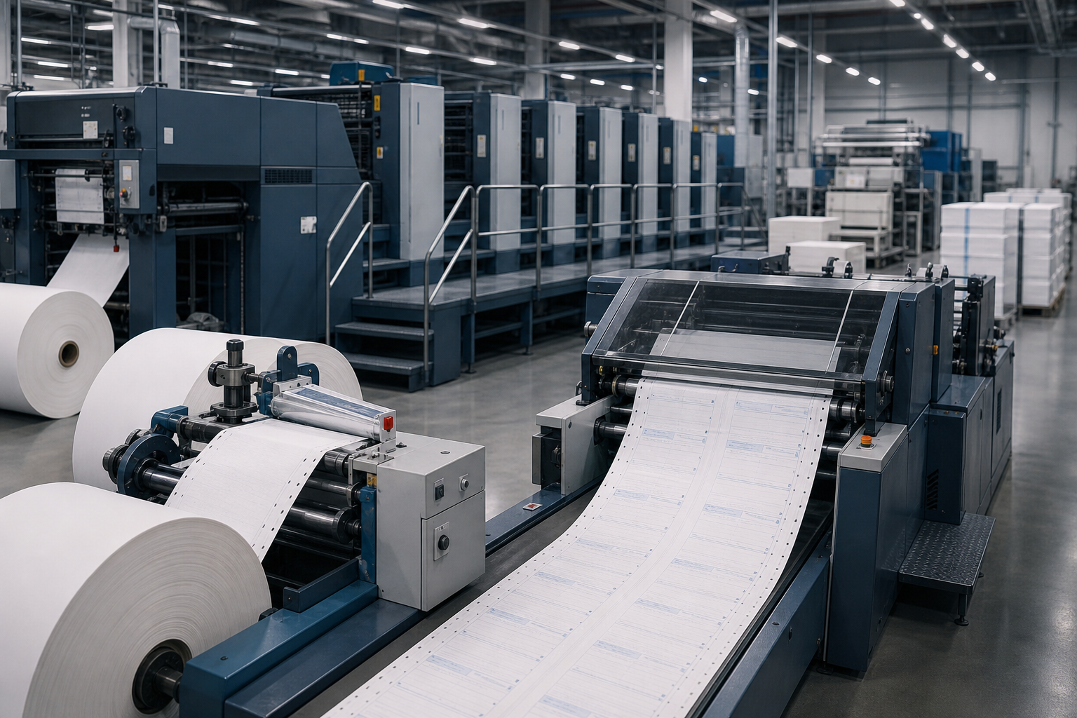 Trojan Computer Forms printing production floor