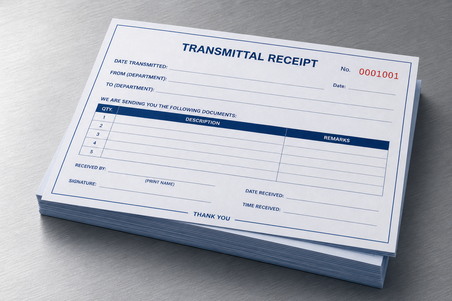 Transmittal Receipt