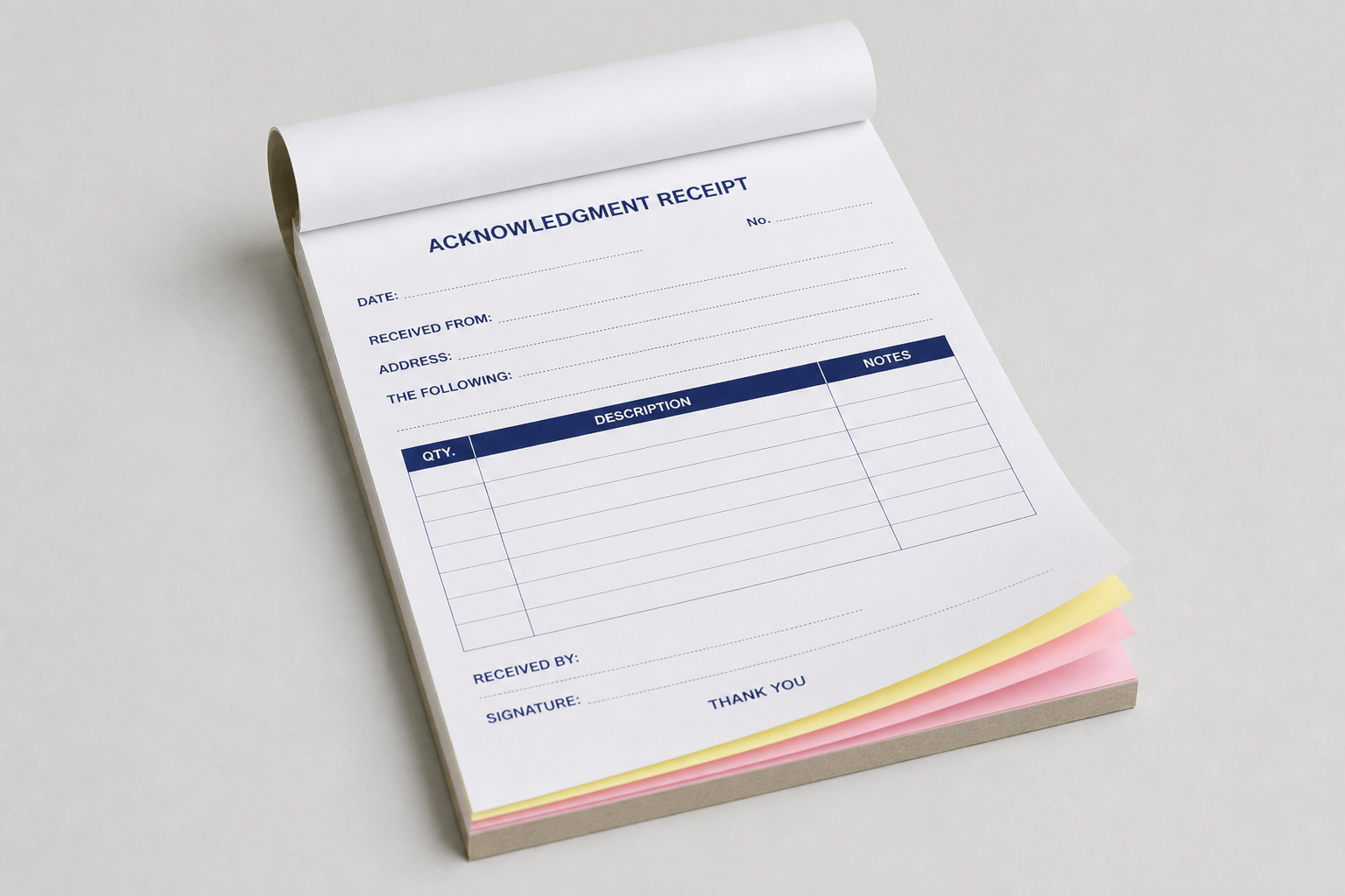 Acknowledgment Receipt Pads