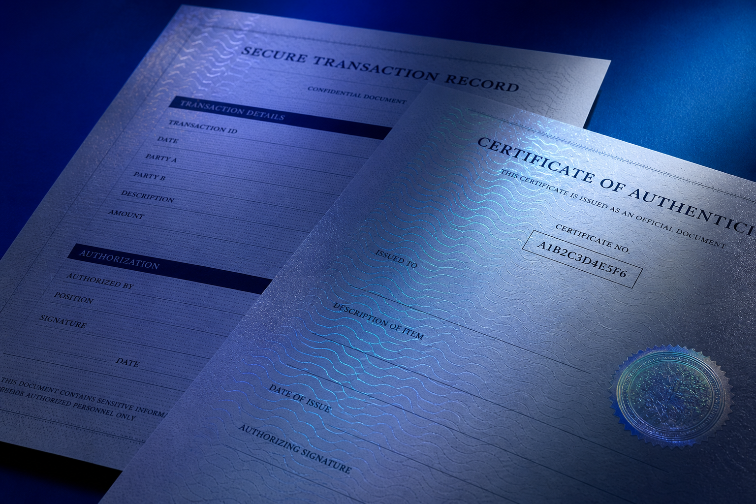 Security-Printed Official Receipts